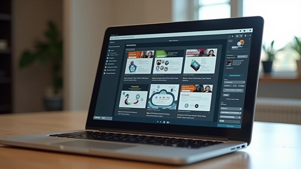 Mockup de templates de slides prontos em Figma e PowerPoint para apresentações de motion design com variações de layouts e temas visuais